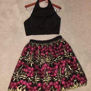 a two piece home coming dress by Ellie Wild